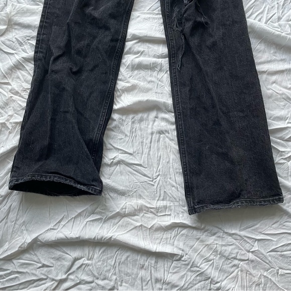 Abercrombie and Fitch Black 90s Relaxed Jeans High Rise - Size 25 Short (25S) - Picture 8 of 8